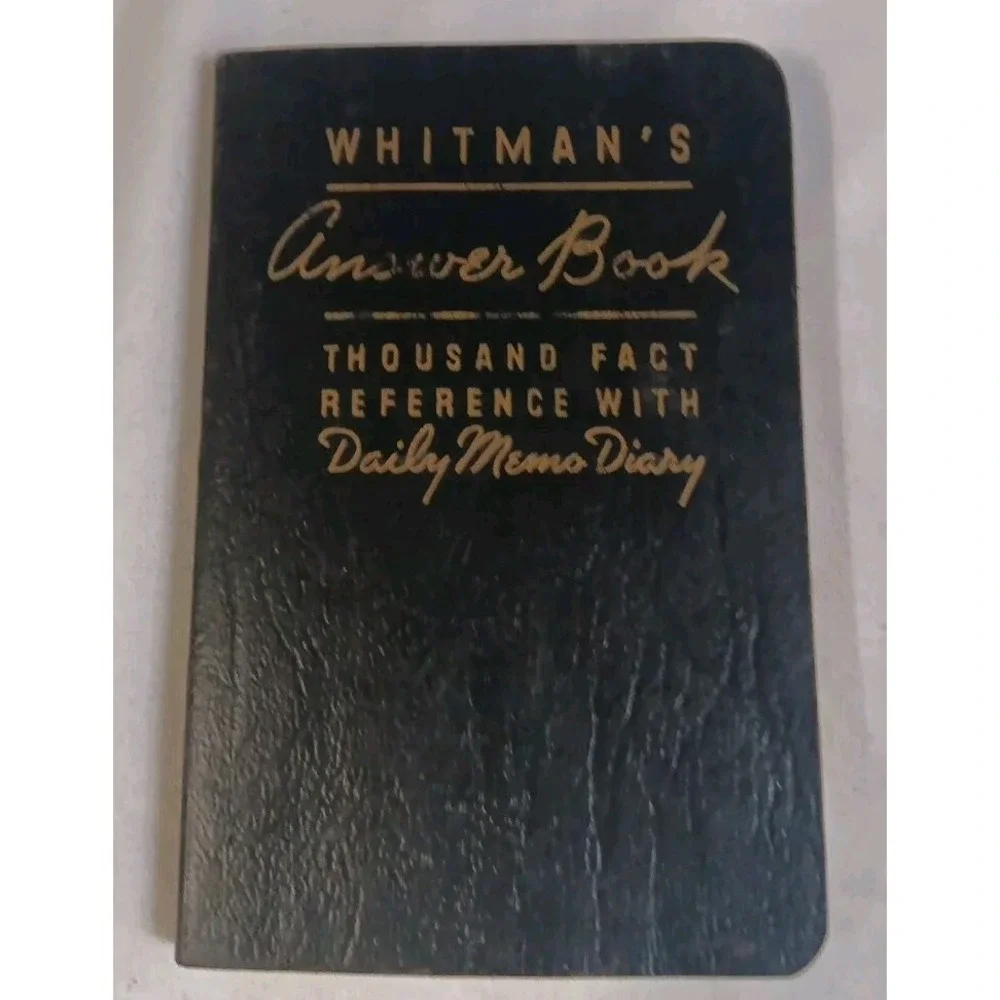 Vtg 1938 Whitman's Answer Book Thousand Fact Reference Daily Memo Diary READ‎